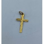 Small 9ct Yellow Gold Cross. 0.46g, 2cm
