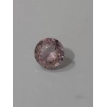 2ct Morganite round brilliant stone