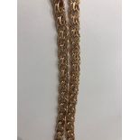 14k rose gold chain, approx 24" long and 38.1g (LV1)
