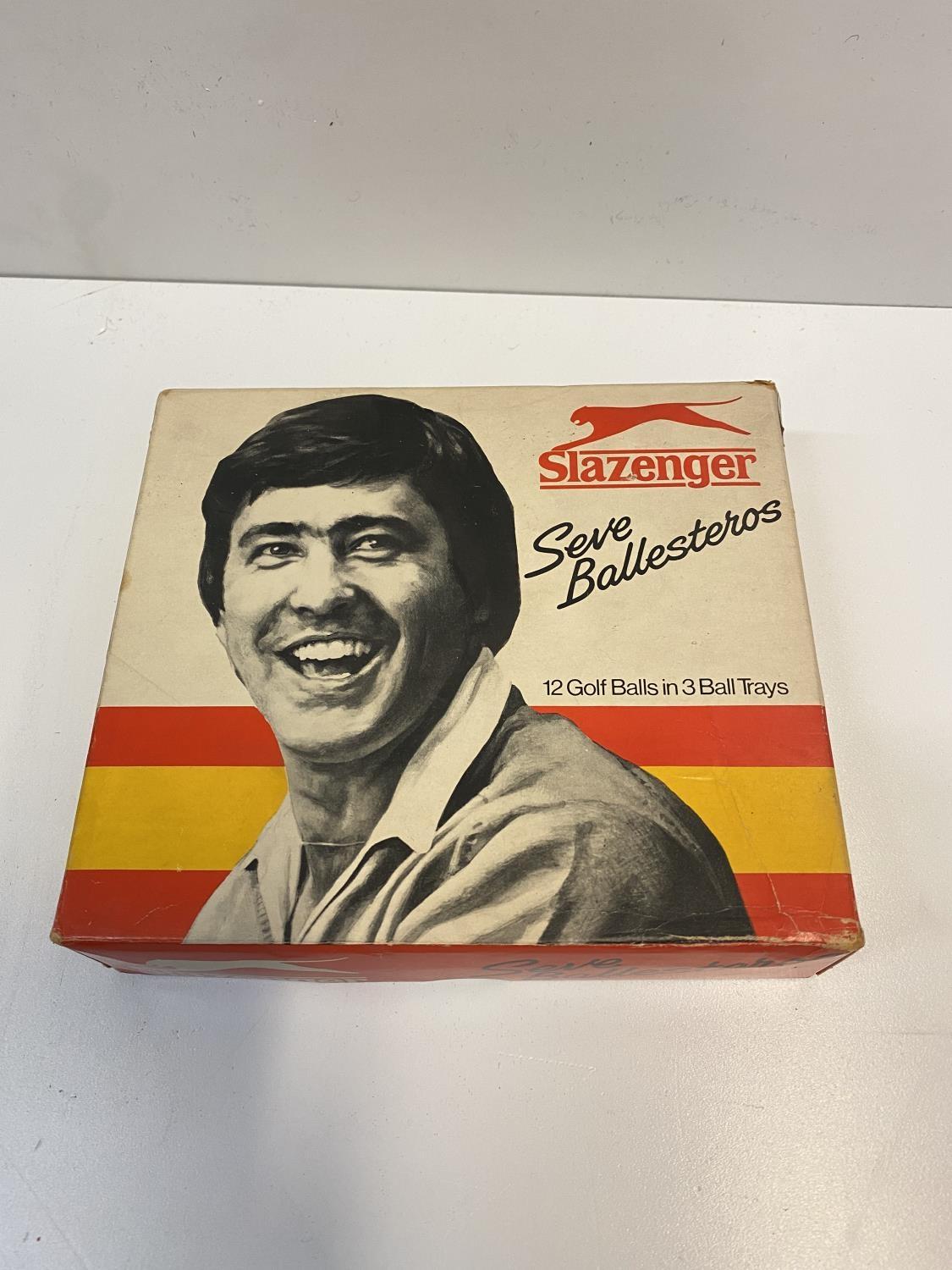 Vintage Seve Ballesteros Slazenger Golf Balls Box of 12 Unused . Size 1.68. 12 Golf Balls - Image 4 of 8