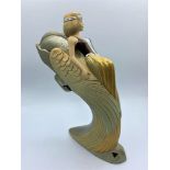 Ivory princess Majestic Beauty. Parastone figure elegant winged lady reclining on a horse