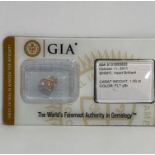 1ct heart shaped fancy diamond (light yellow/brown) with GIA certificate