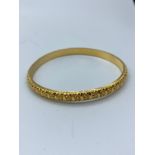 21ct yellow gold bangle 7cm diameter and weight 11g, (3-1094 ref)