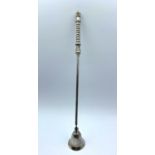 Vintage white metal candle snuffer. 26cm long.