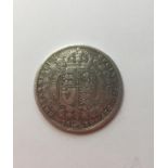 1889 silver Victoria half crown, fine condition