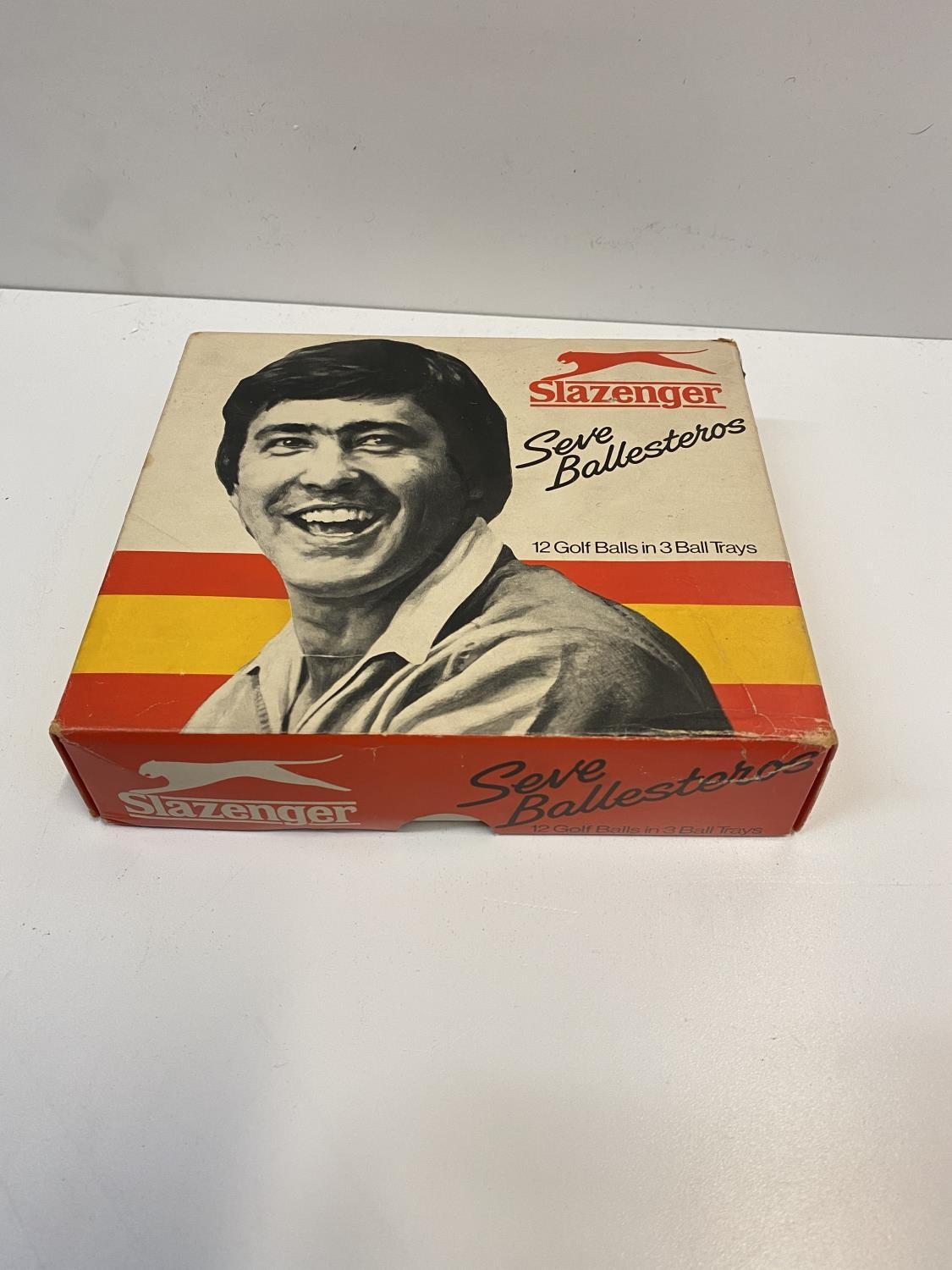 Vintage Seve Ballesteros Slazenger Golf Balls Box of 12 Unused . Size 1.68. 12 Golf Balls