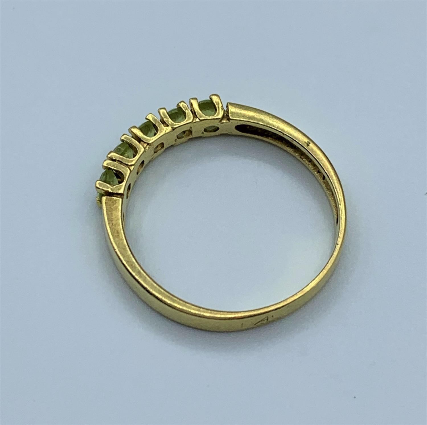 18ct gold ring with 5 citrine stones in claw settings, weight 2.3g and size N - Image 3 of 3