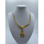 22ct yellow gold necklace, weight 26.6g and 36cm long approx (3-1951 ref)