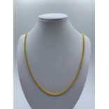 22ct yellow gold chain 36cm long and weight 15.1g (3-1980 ref)