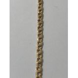 9k yellow gold bracelet, approx 7.5" long and weight 4.6g approx (ECN 622)