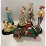 Collection of 6 x Lady figurines to include vintage ladies fashion models (6)