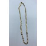 A 26cm long 9ct gold ankle chain, weight 2.9g