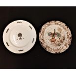 2 vintage plates Wild Turkeys Windsor Ware by Johnson Bros and Ireland Royal Tara Celtic Art Book of