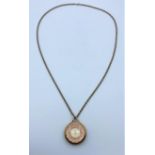 Vintage Lucerne watch pendant on 68cm long chain