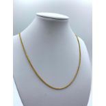 22ct yellow gold chain 50cm long approx and weight 8.6g (3-1837ref)
