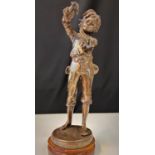 Bronze statue signed Rancoulet, H40cm x W13cm and weight 2.7kg approx