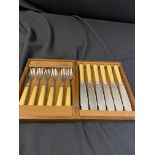 Silver plated set of forks and knives
