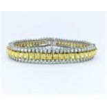 Platinum and 18k yellow Gold Diamond Bracelet