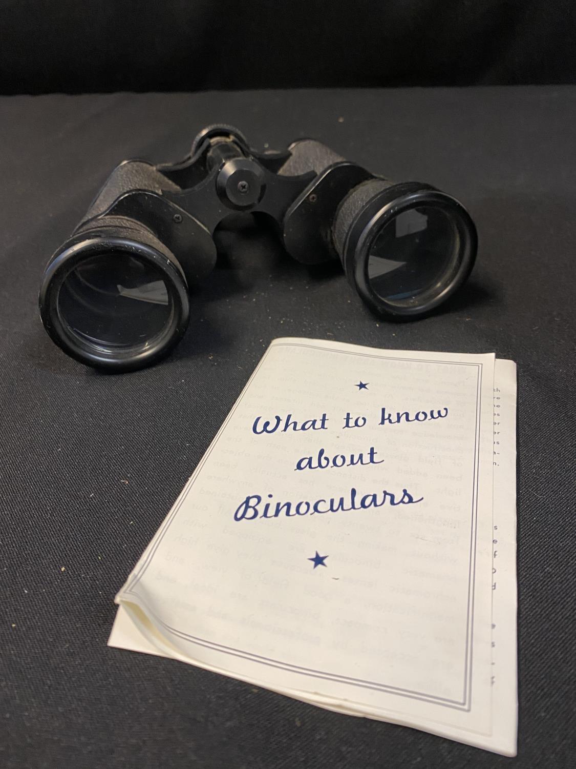 Vintage binoculars 8 x 40 coated optics Westwood in original leatherette case