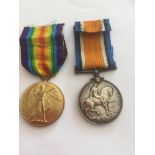 2x WWI medals awarded to Corporal J Graham 170212 Royal Artillery, full inscription to rims. Medal