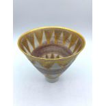 Mary Rich. A fine signed studio pottery bowl decorated with Islamic style designs with gilding by