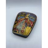 George Horner & Co England Vintage 1950s Cinderella design rare tapered tin litho box 16cm L x 8cm W