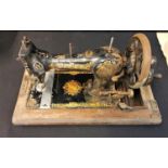 Jones Family CS type 6 Sewing Machine hand crank sewing machine, Circa 1901 size 50x 26cm