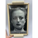 1940's Zimco small Tray with a photo of Hollywood Actress Greta Garbo
