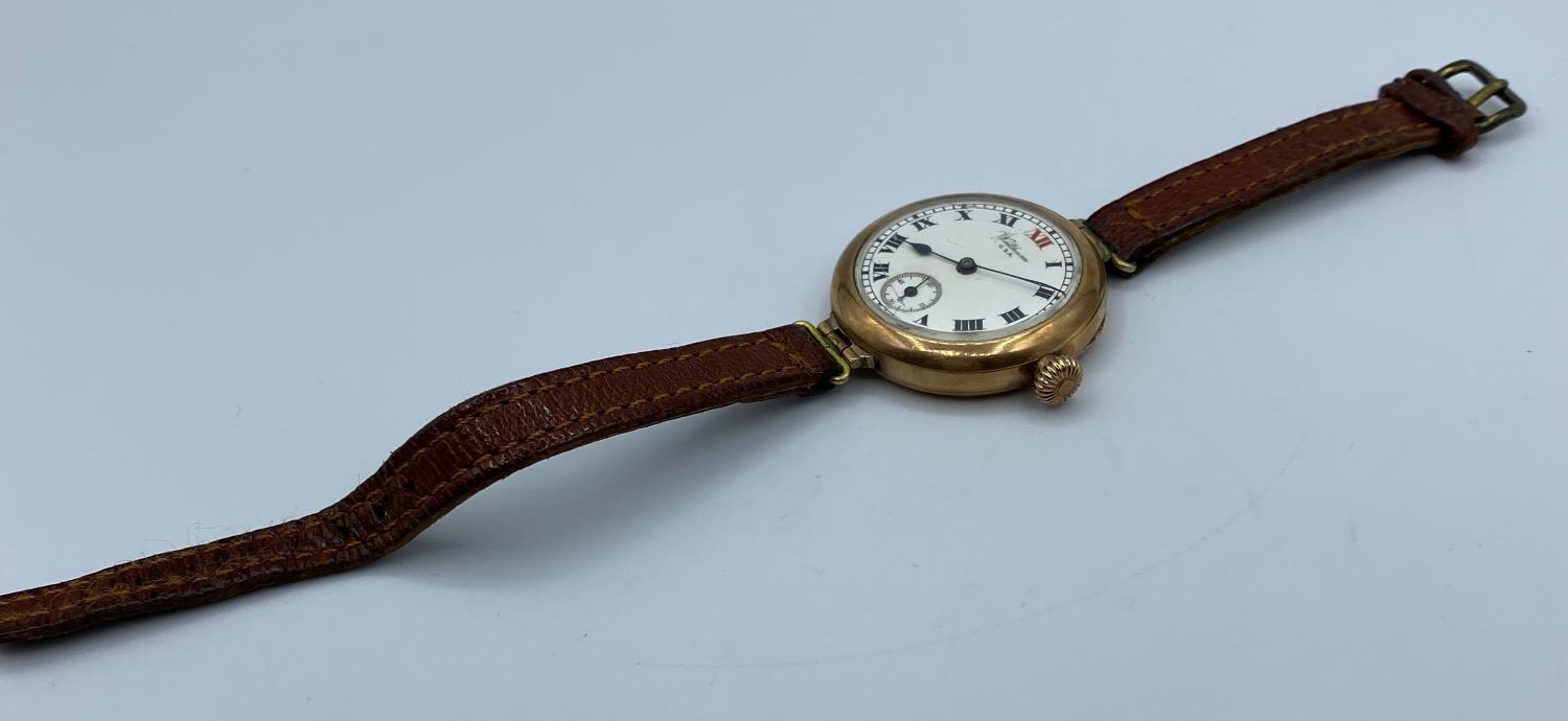 Waltham 9ct Rose Gold Wrist Watch (Overwound) From Transitional Period. Waltham Grade No. 361 (Model - Image 2 of 10