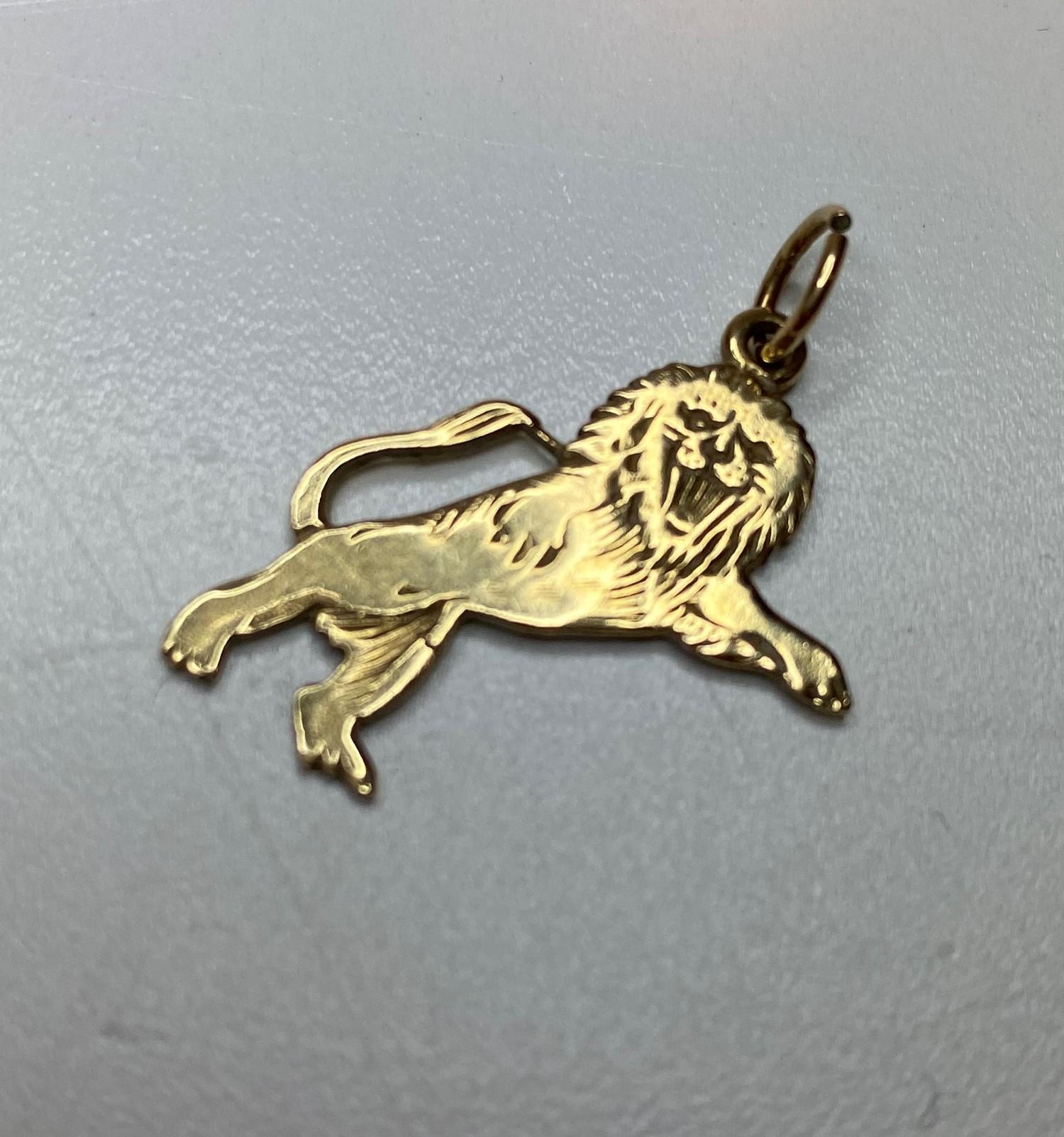 9CT Gold Lion Charm/Pendant, weight 2g approx - Image 2 of 3