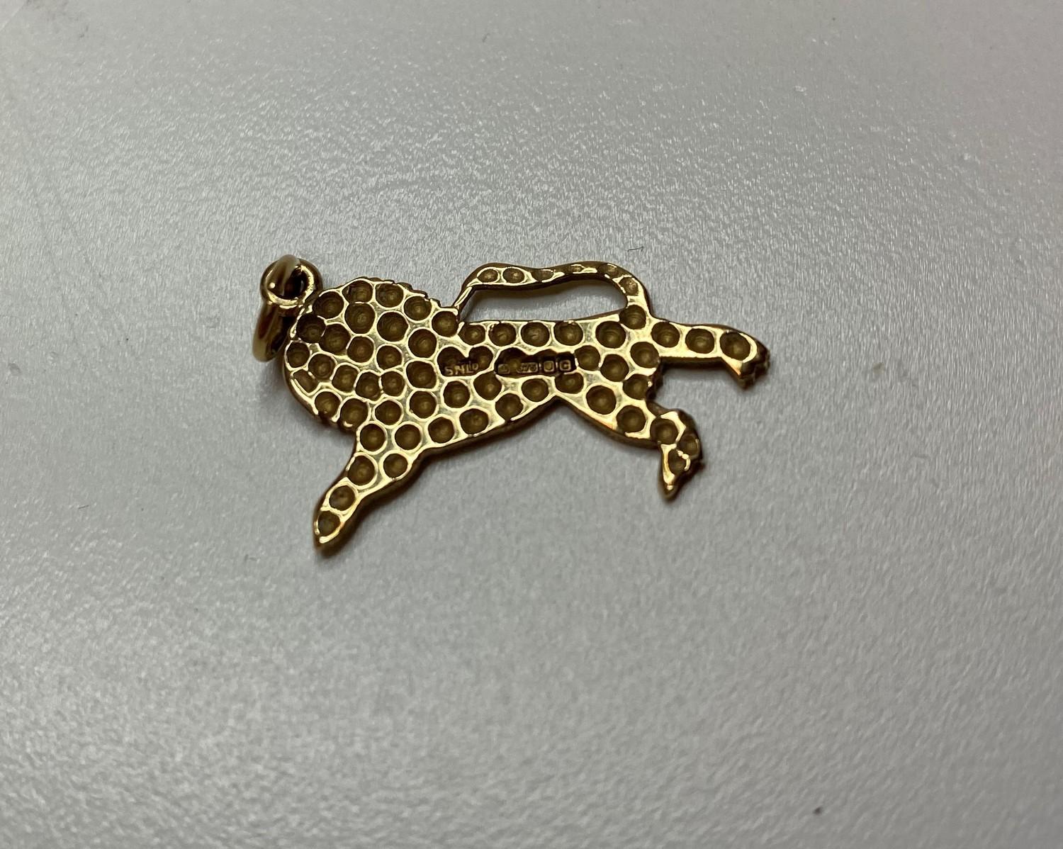9CT Gold Lion Charm/Pendant, weight 2g approx - Image 3 of 3