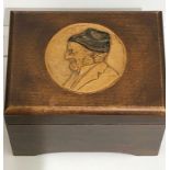 1920s wooden Music Box Germany Black Forest, size 12x9x8.3cm