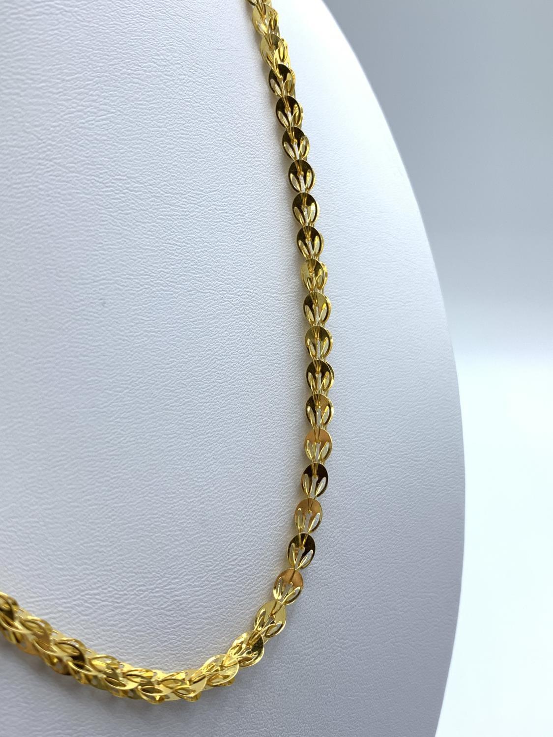 24ct Gold Necklace From The Far East Intricate Unique Design 16.4g 45cm - Image 5 of 10