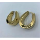 A Pair Of 14ct Horse Shoe Shaped Earrings 5.2g
