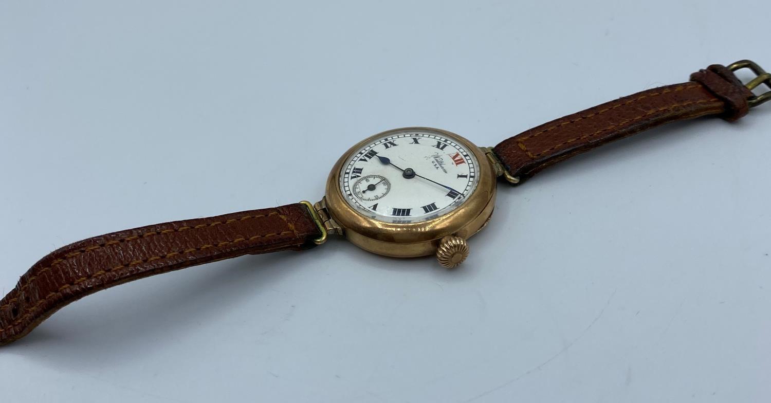 Waltham 9ct Rose Gold Wrist Watch (Overwound) From Transitional Period. Waltham Grade No. 361 (Model - Image 7 of 10