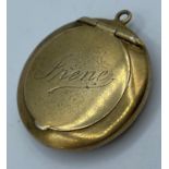 Vintage Silver gilt rouge Container in snuff box form, hallmark for Adie & Lovekin Birmingham