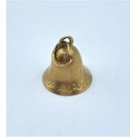 9ct Gold Vintage Bell Charm/Pendant, weight 2g approx 12mm tall