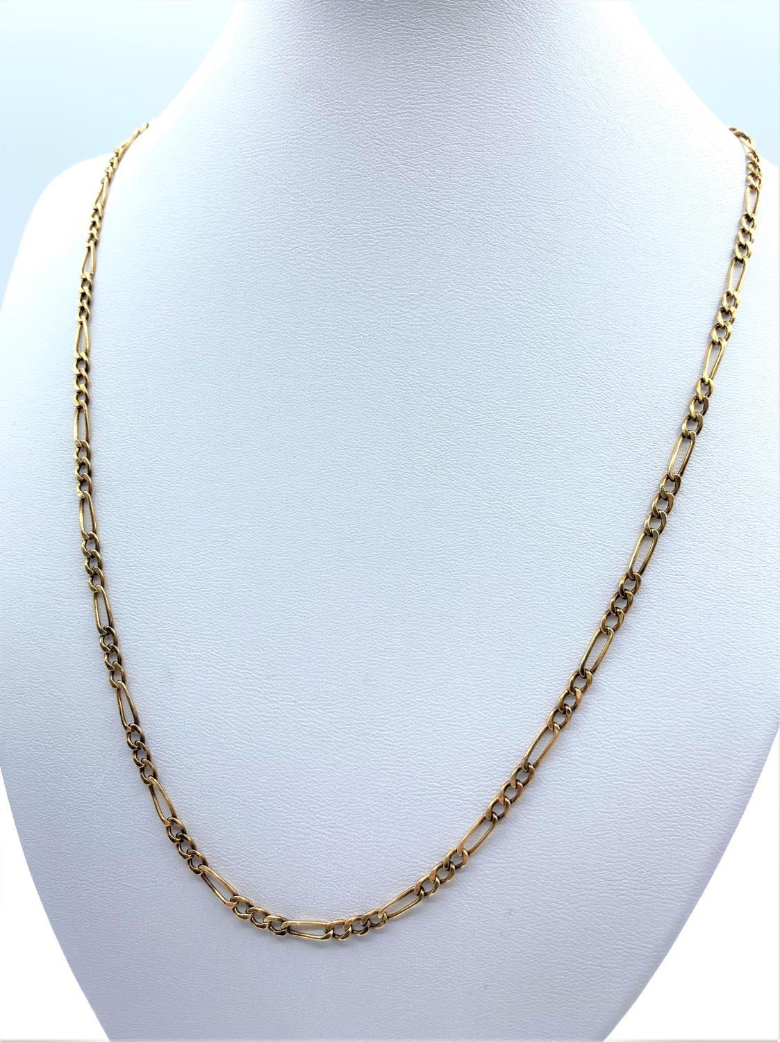 9ct Rose Gold Interlinked Necklace 3.1g 50cm