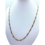9ct Rose Gold Interlinked Necklace 3.1g 50cm