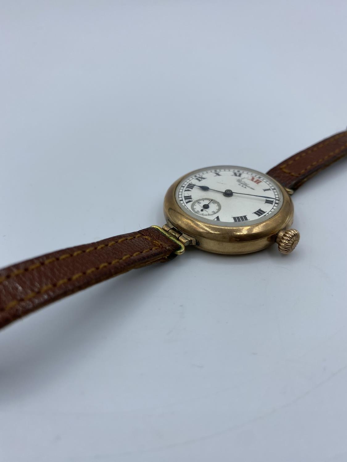 Waltham 9ct Rose Gold Wrist Watch (Overwound) From Transitional Period. Waltham Grade No. 361 (Model - Image 5 of 10