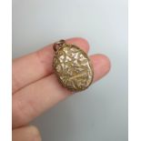 Vintage 9ct Gold fronted Locket, weight 4.2g