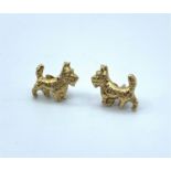 Pair of 9ct Gold Scottie Dog Earrings