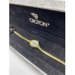 14ct Gold Ladies Wrist Watch with Quartz Movement as New in box Croton , 12.04g