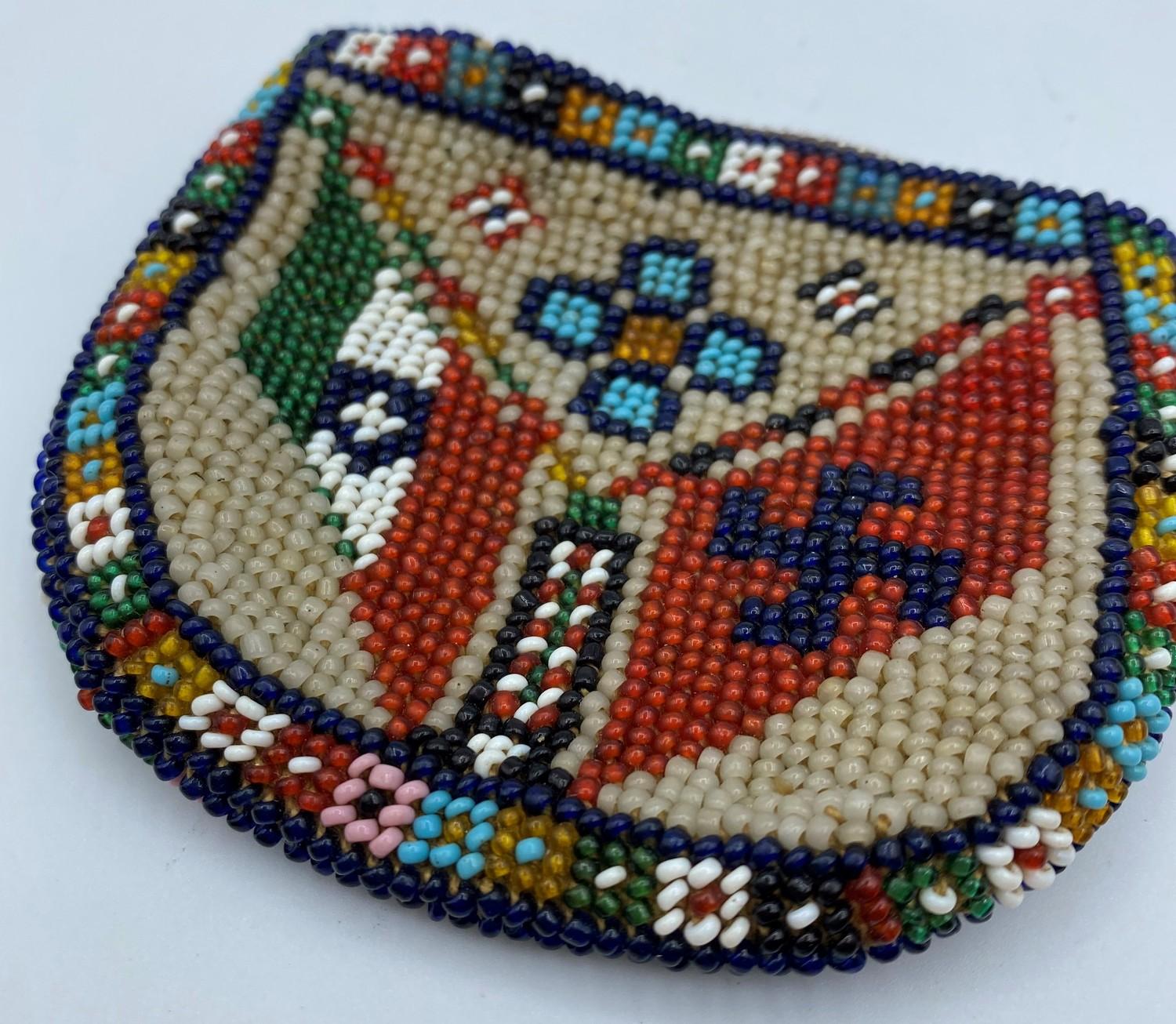 Italian - Nazi Relic. A Bead Work Purse Bearing Italian and Nazi and Flags with a 1939 Date. - Image 3 of 20