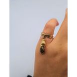 Unusual 9ct Tassel Ring 3.4g Size H