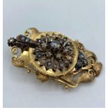 An Antique Regency style French Diamond Brooch set in 18ct Rose gold, weight 16.5g