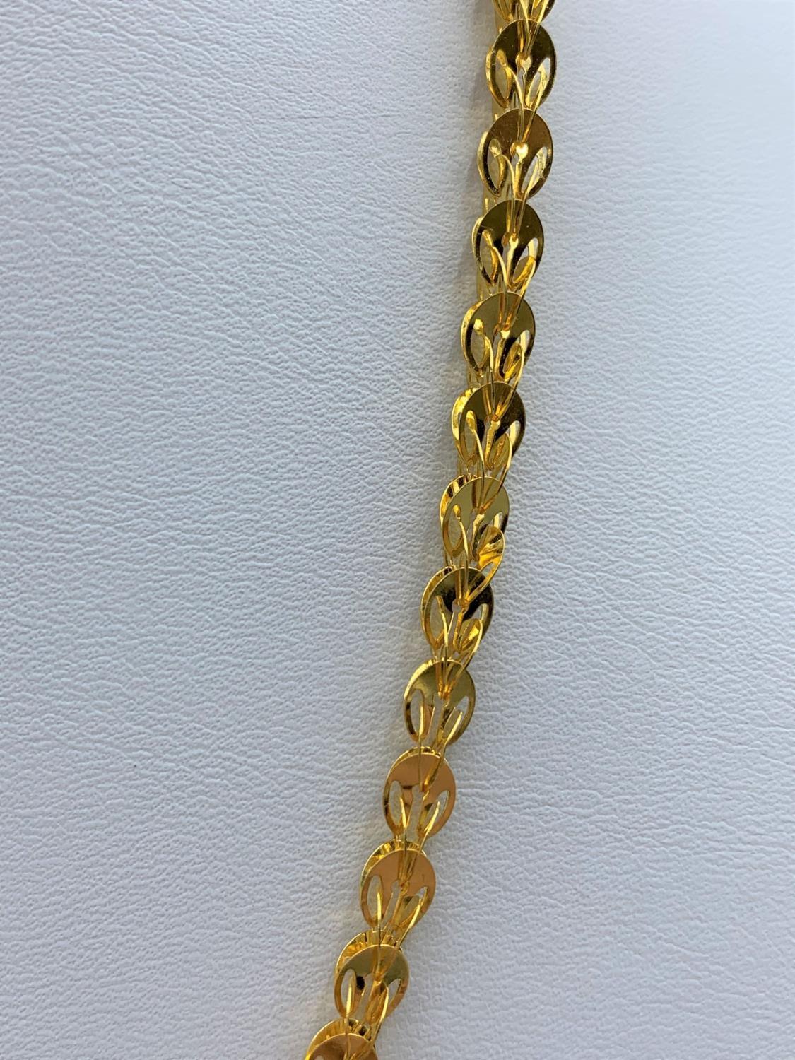 24ct Gold Necklace From The Far East Intricate Unique Design 16.4g 45cm - Image 9 of 10