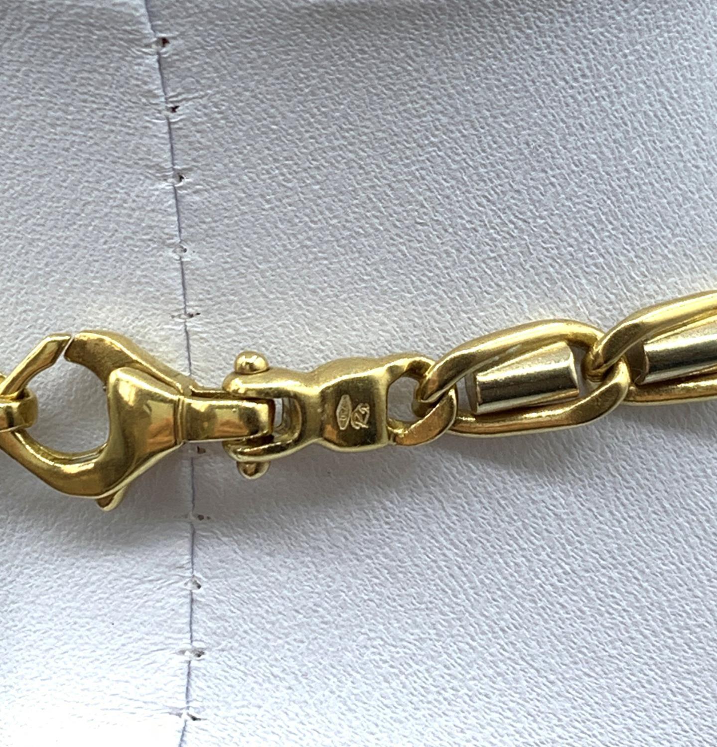 18ct yellow and white Gold designer Necklace, weight 44.7g and 42cm long - Image 19 of 20