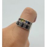 2x Silver and Marcasite Rings, weight 5.8g and size N/O (2)