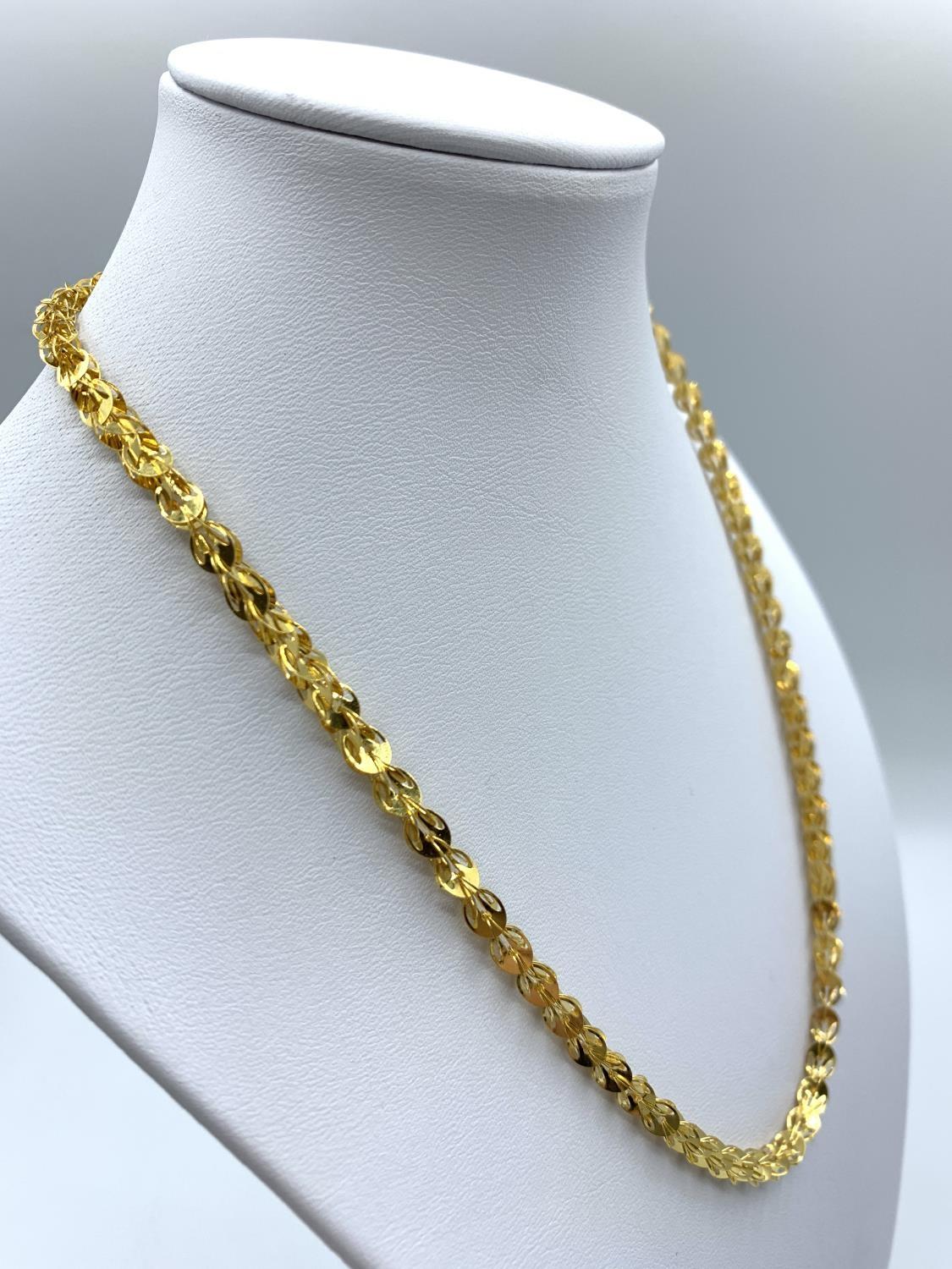 24ct Gold Necklace From The Far East Intricate Unique Design 16.4g 45cm - Image 7 of 10